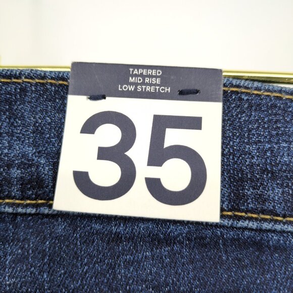 New Gap Girlfriend Mid Rise Jeans Dark Wash Tapered Size 35/20R Casual Denim - Picture 6 of 10